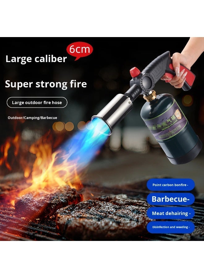 BlueFire 6cm Large Diameter Propane Torch with Adjustable Flame, All Metal Head Gas Blow Torch, High Power Flame Burner for Camping, Outdoor Cooking, BBQ, Baking, High Temperature Sterilization, Weeding, Safety Design, Portable Gas Torch Attachment - Image 2